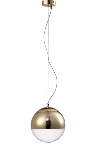 Светильник подвесной HELADO SP1 D200 GOLD Crystal Lux прозрачный 1 лампа, основание золотое в стиле современный  фото 2